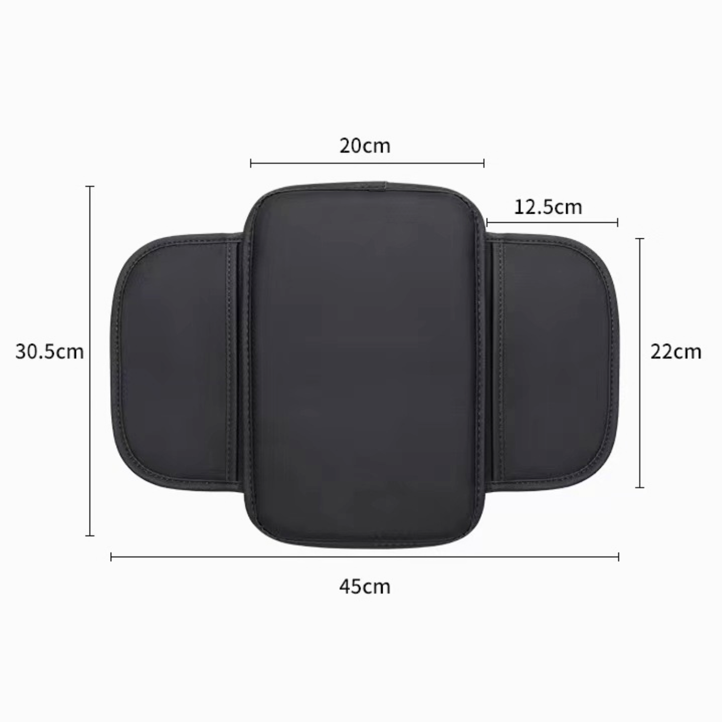 Car Armrest Cushion with Side Pockets