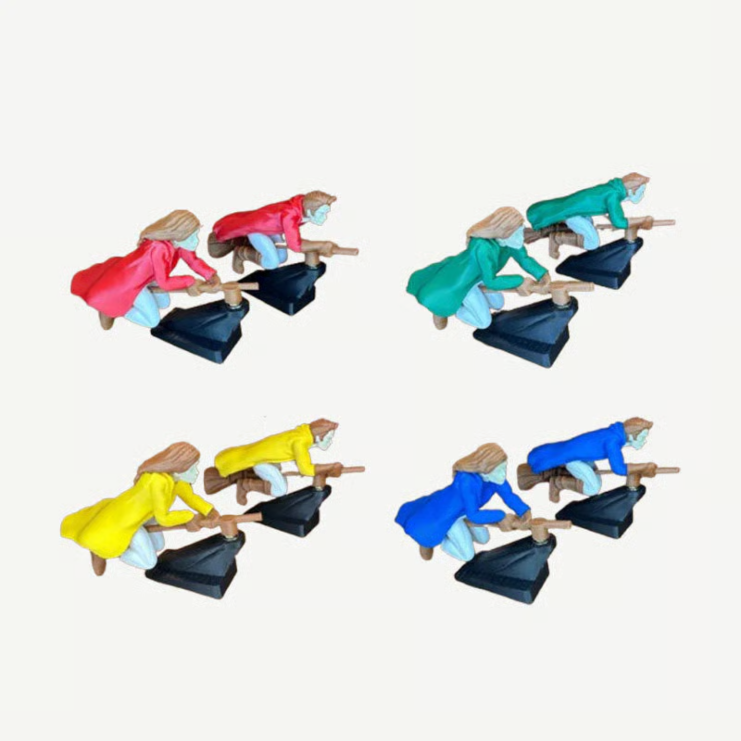 Witch and Wizard Broomstick Dashboard Drift Ornaments