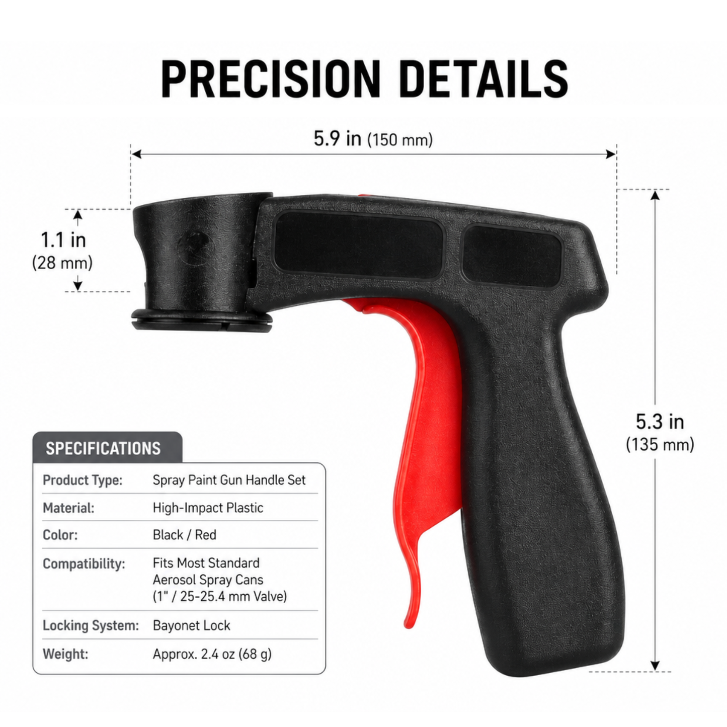 Spray Paint Gun Handle Set