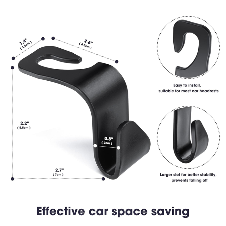 Car Seat Headrest Hook (Pack of 4)