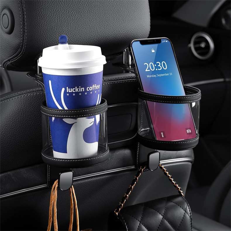 Car Seat Hooks with Cup Holder