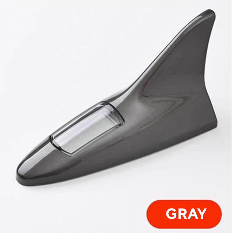 Solar Powered Shark Fin Antenna with LED Warning Light