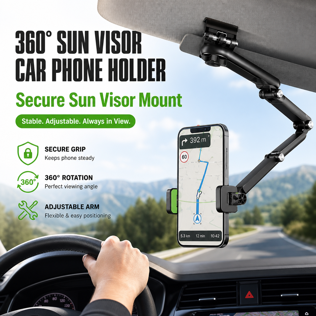 360° Sun Visor Car Phone Holder