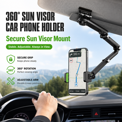 360° Sun Visor Car Phone Holder