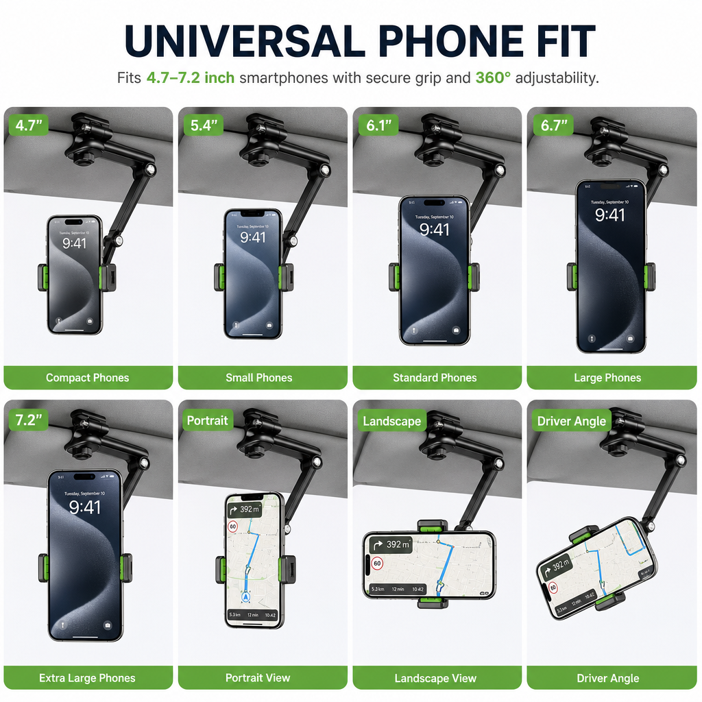360° Sun Visor Car Phone Holder