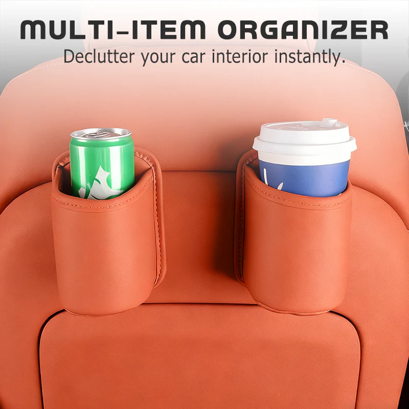 Universal Leather Car Door Cup Holder