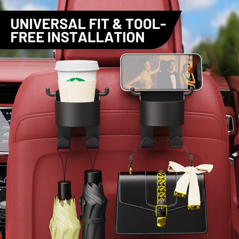 Back Seat Headrest Phone & Cup Holder PRO