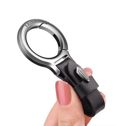 Upgraded Stylish & Anti-Lost Zinc Alloy Keychain with Leather Strap