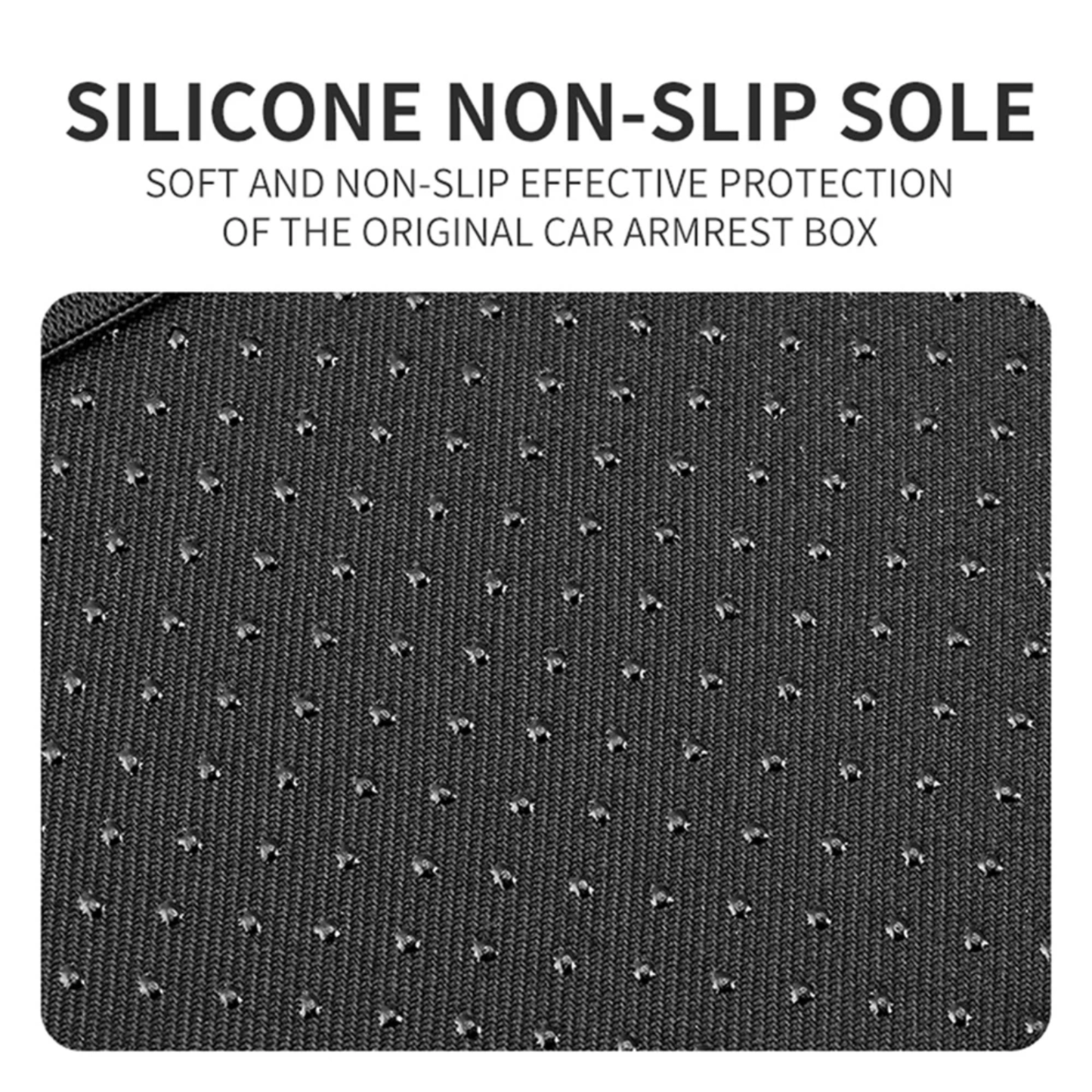 Car Armrest Cushion with Side Pockets