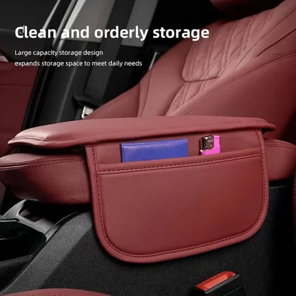 Car Armrest Cushion with Side Pockets