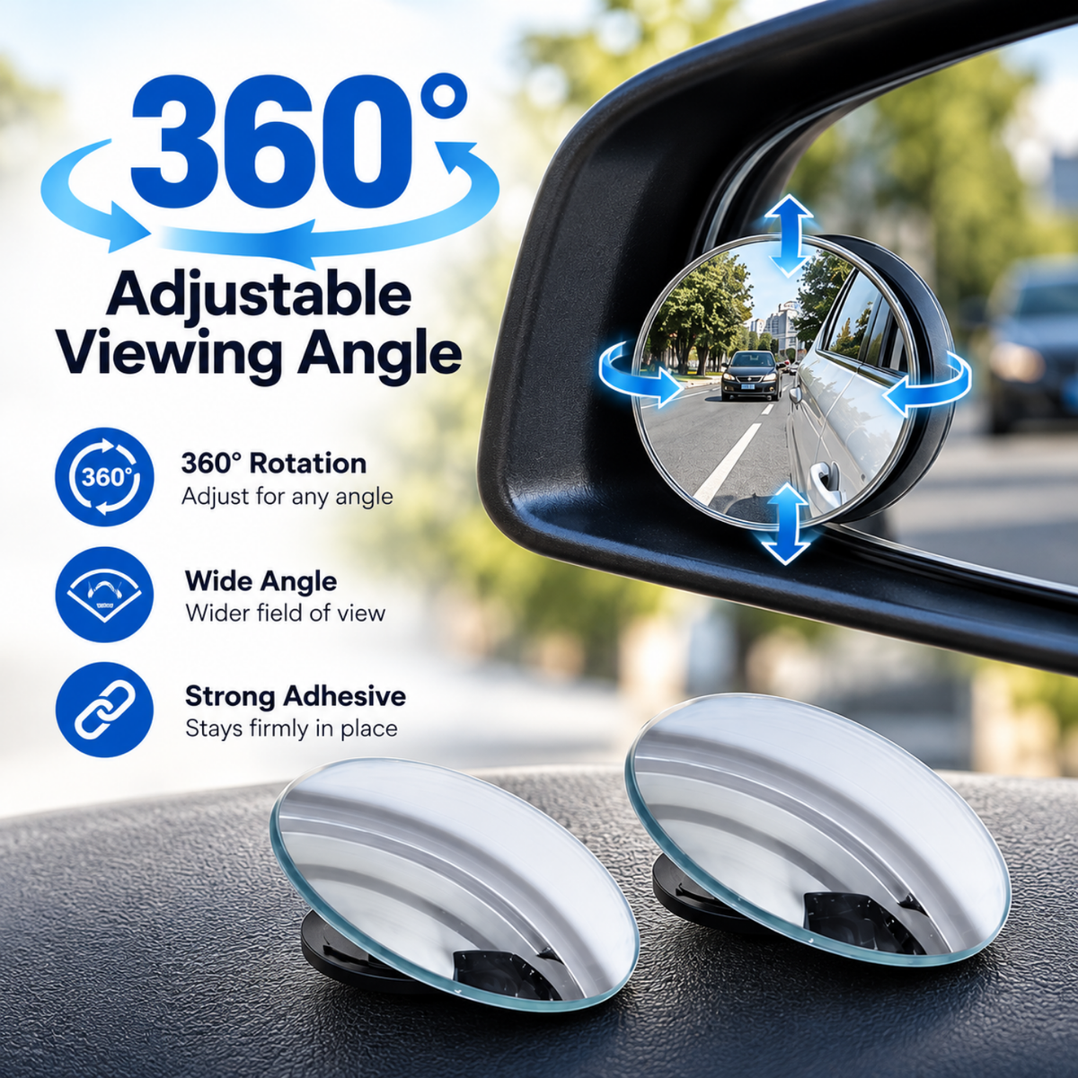 Car Blind Spot Mirrors (2 PCS)