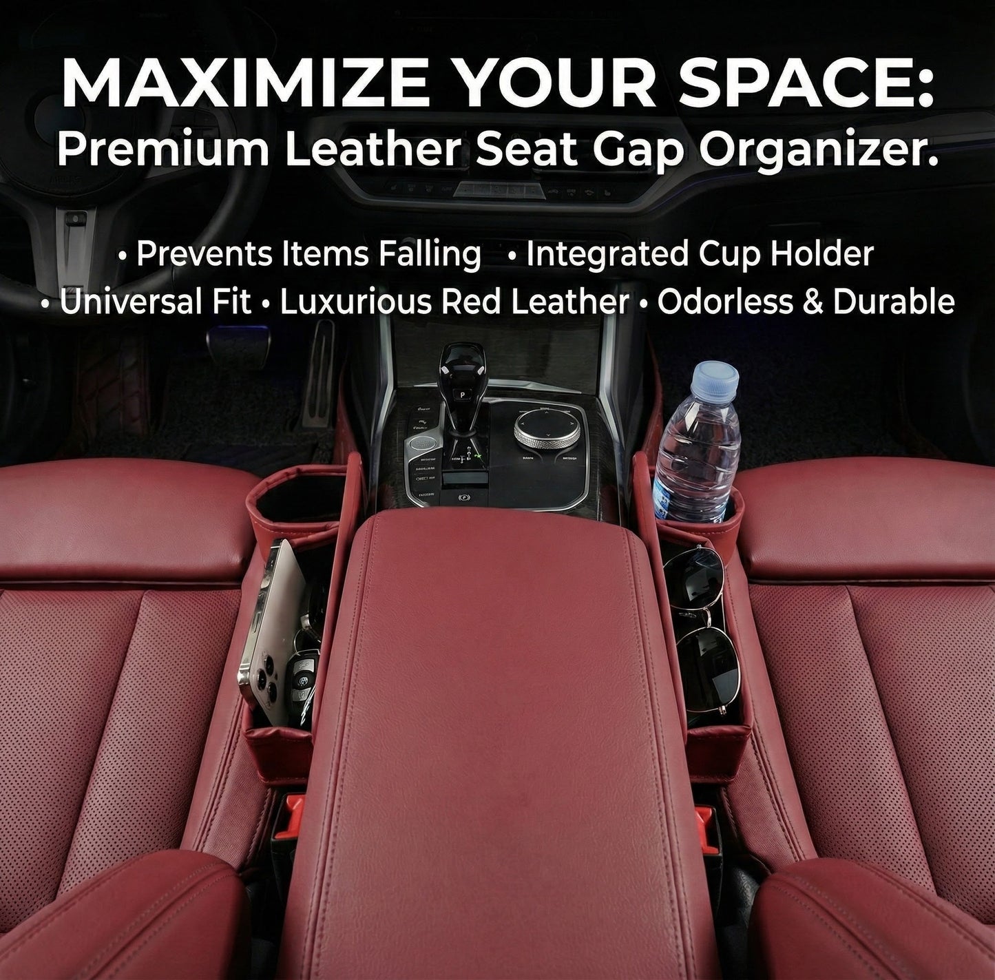 Car Leather Cup Holder Gap Bag PRO