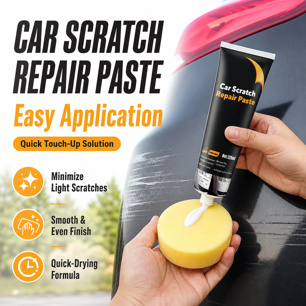 Car Scratch Repair Paste (Easy Application, Quick Drying & Invisible Finish)