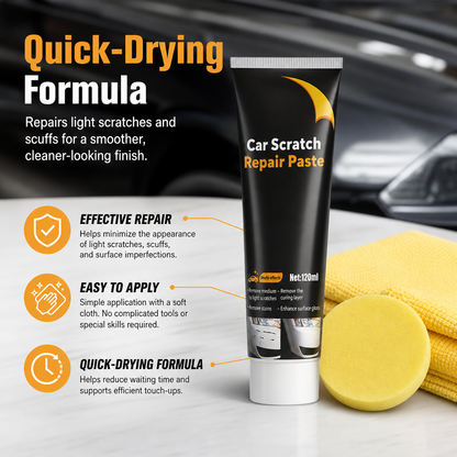 Car Scratch Repair Paste (Easy Application, Quick Drying & Invisible Finish)