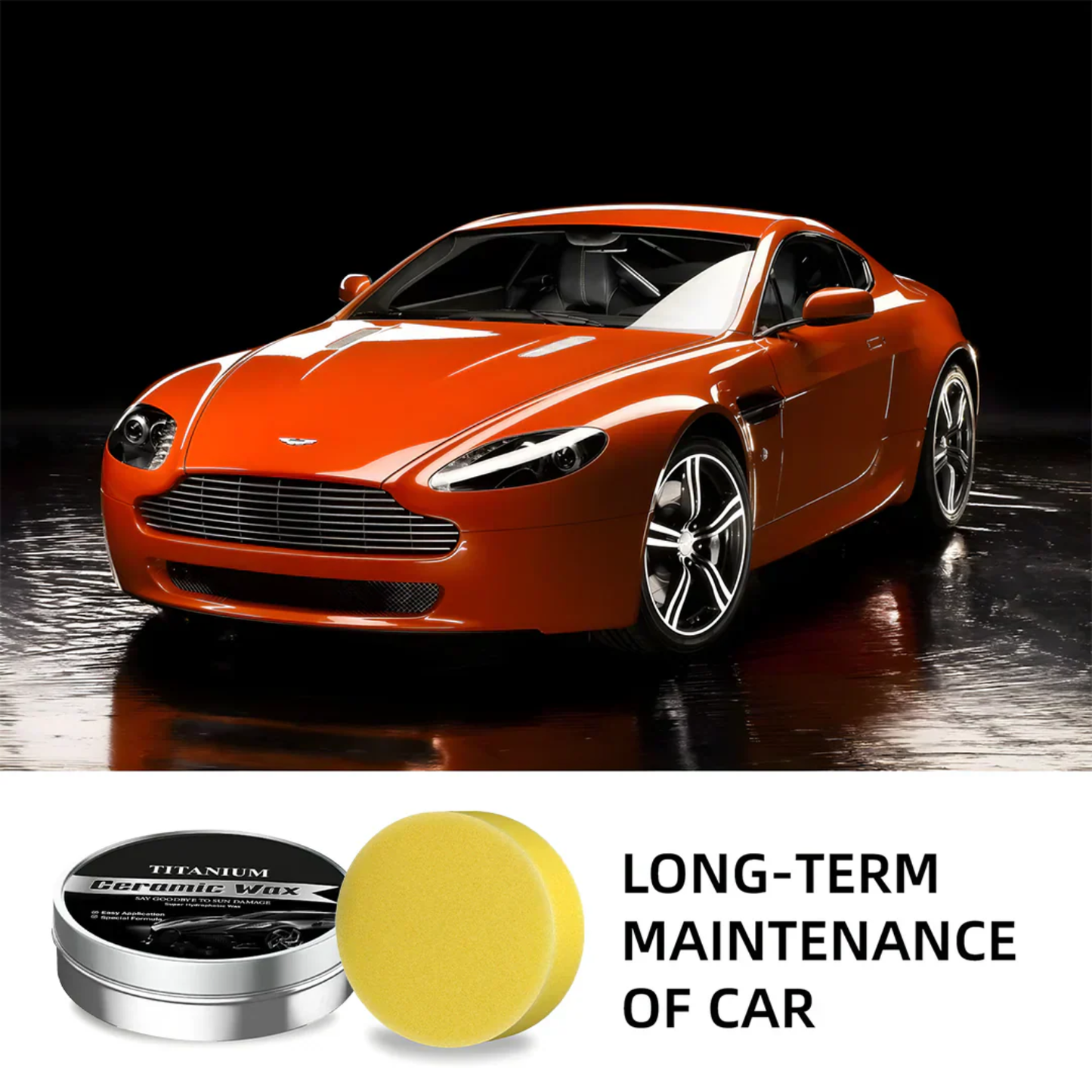 Titanium Ceramic Wax Cream (Mirror Gloss & Long-Lasting Protection in 15 Minutes)