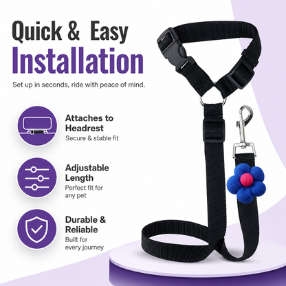 Pet Harnessed Seat Belt for Vehicle Use