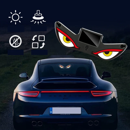 Solar Powered Devil Eyes LED Car Sign