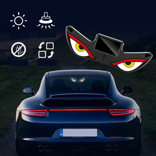 Solar Powered Devil Eyes LED Car Sign