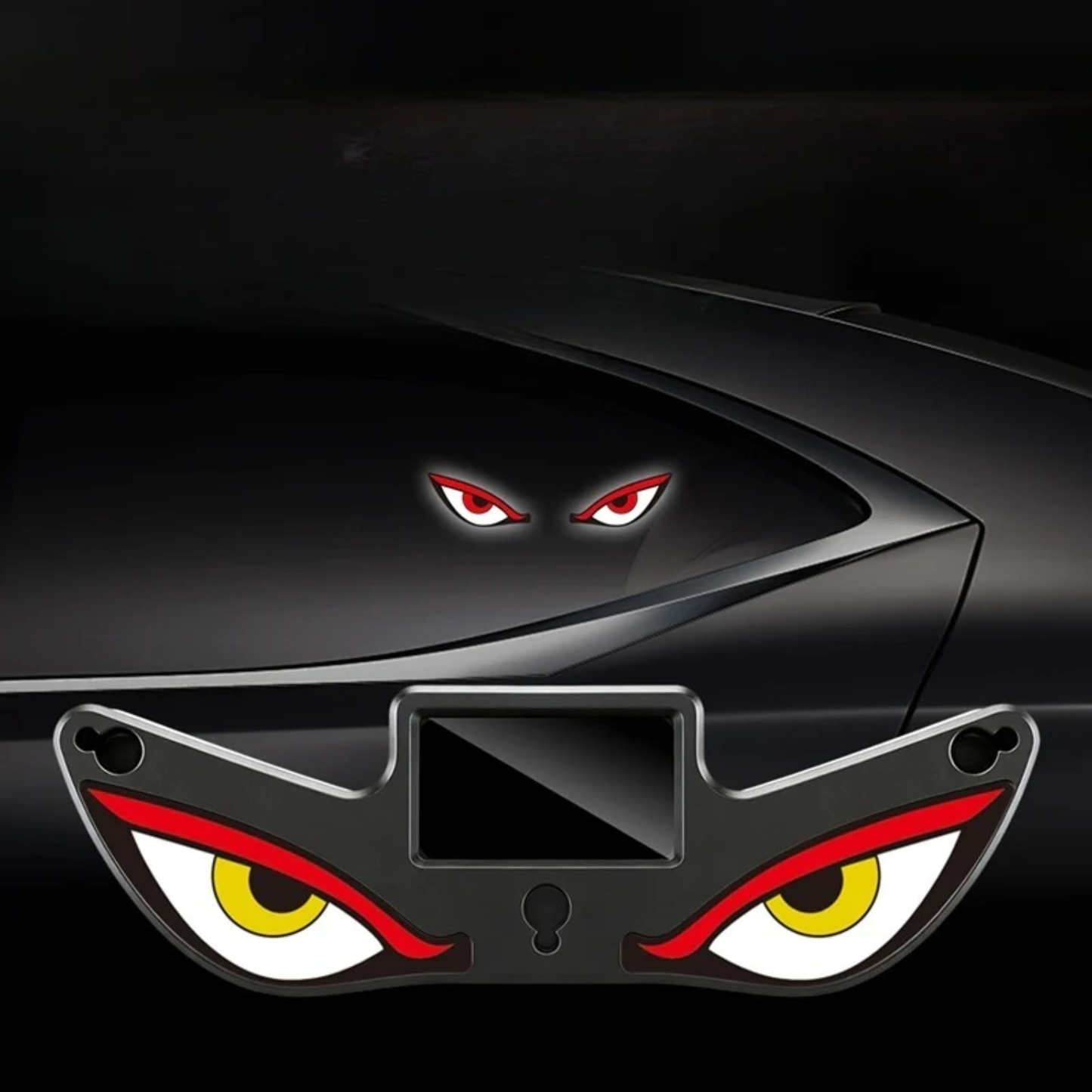 Solar Powered Devil Eyes LED Car Sign