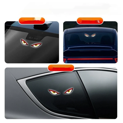 Solar Powered Devil Eyes LED Car Sign