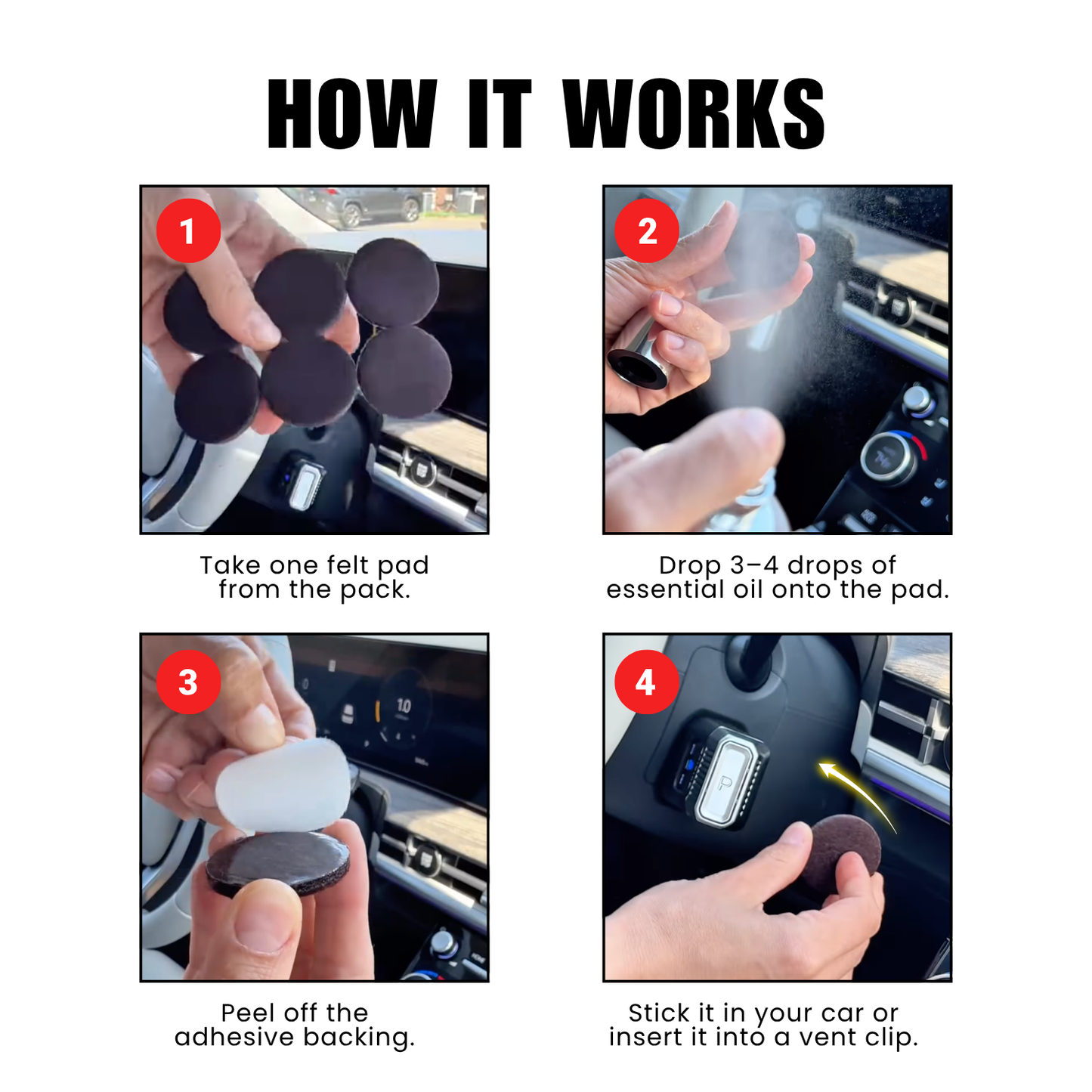Car Freshness Felt Pads