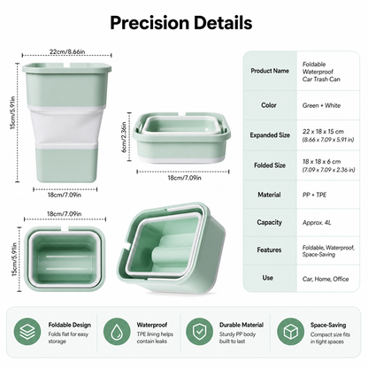 Foldable Waterproof Car Trash Can