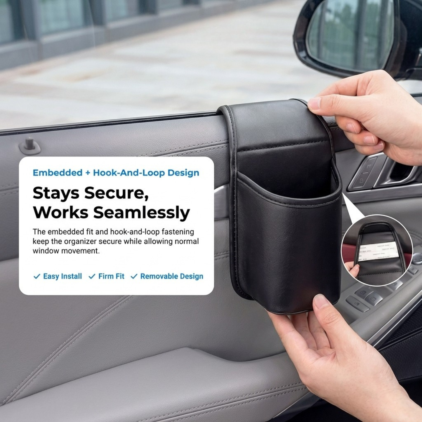 Universal Leather Car Door Cup Holder PRO