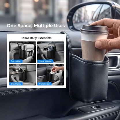 Universal Leather Car Door Cup Holder PRO