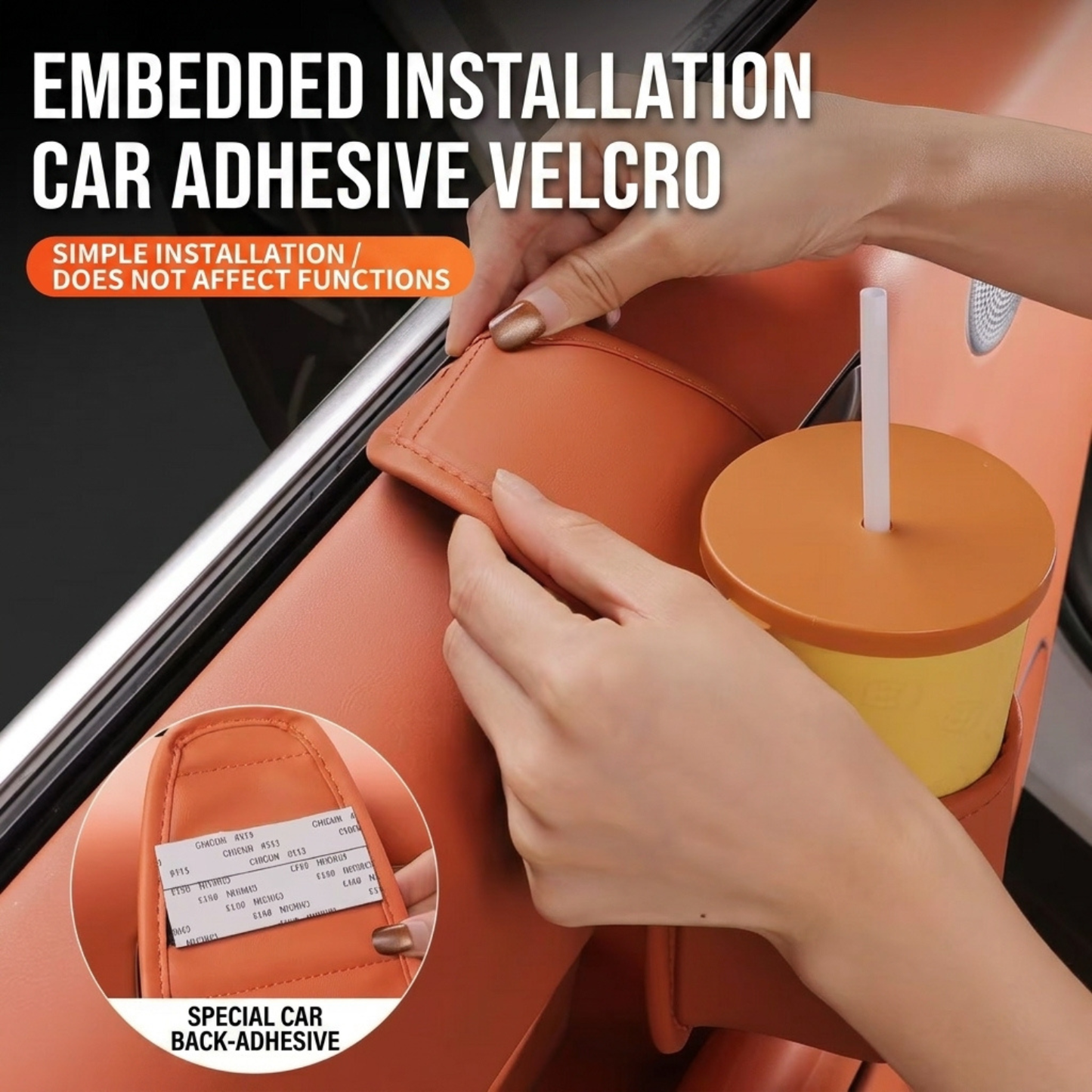 Universal Leather Car Door Cup Holder PRO