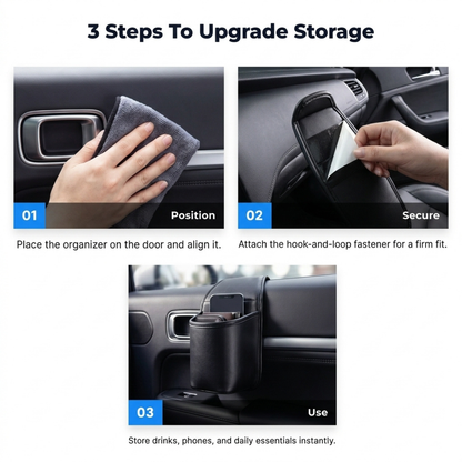 Universal Leather Car Door Cup Holder PRO
