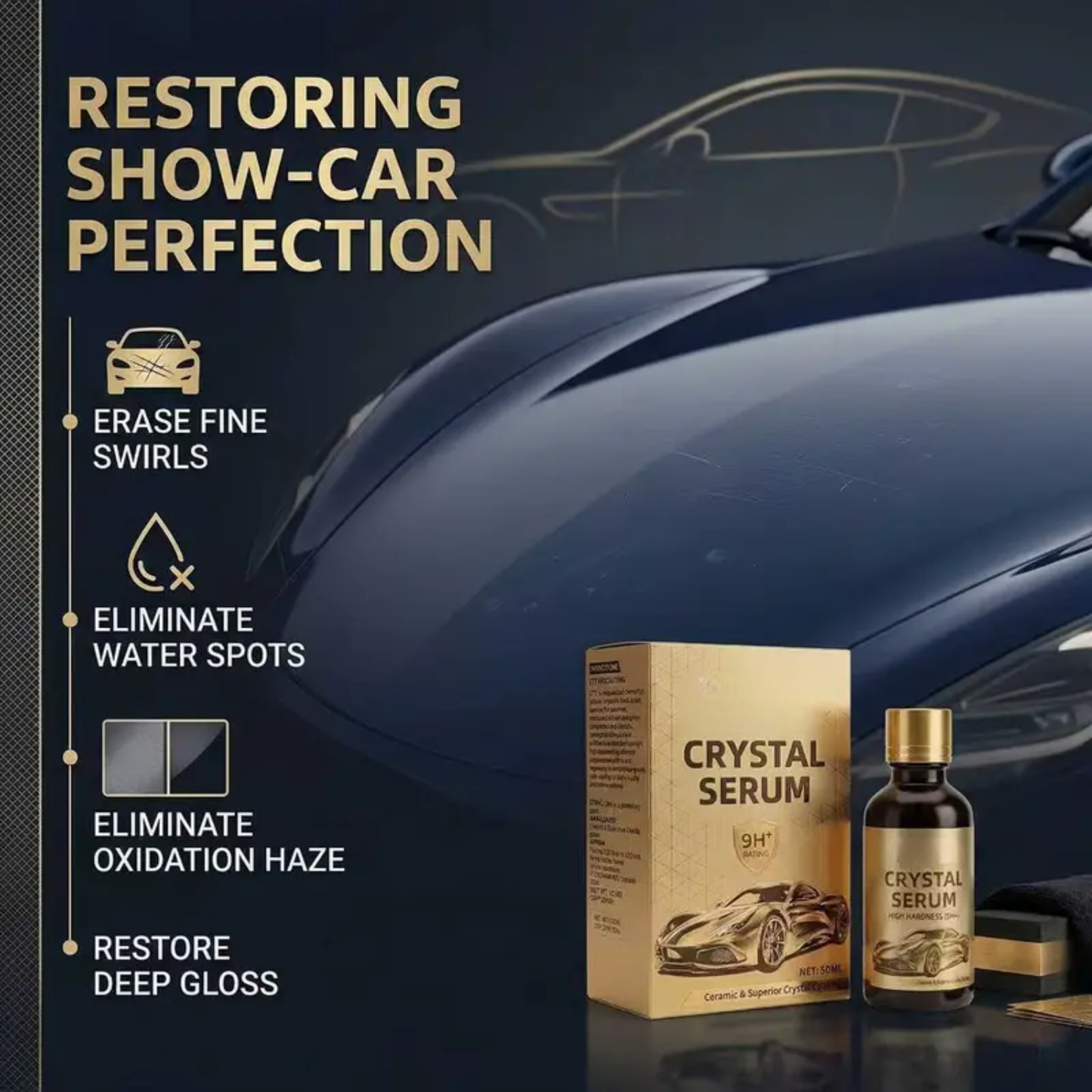 Graphene Ceramic Coating for Cars – 9H Hardness, 10+ Years Protection, Hydrophobic & Scratch Resistant