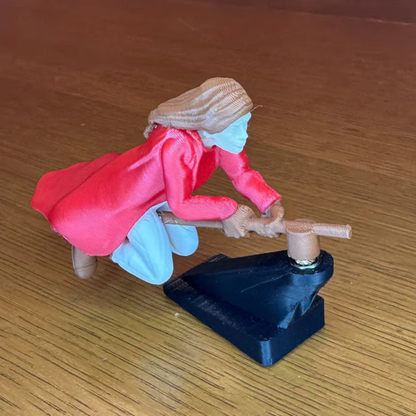 Witch and Wizard Broomstick Dashboard Drift Ornaments