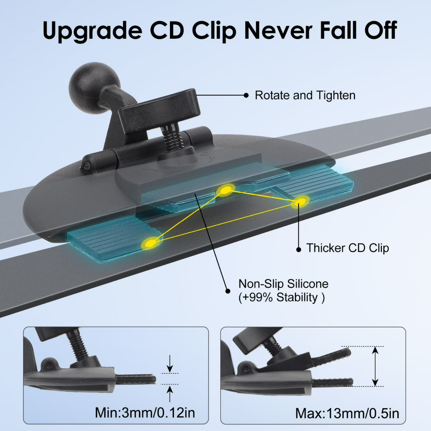 CD Slot Mount for CarPlay Screen