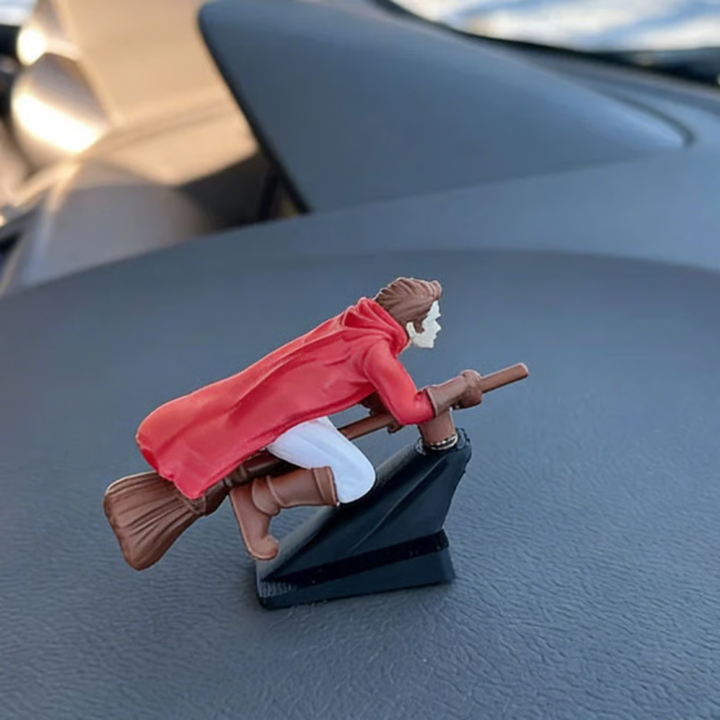Witch and Wizard Broomstick Dashboard Drift Ornaments