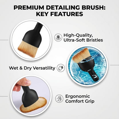 Car Interior Cleaning Brush with Protective Cover