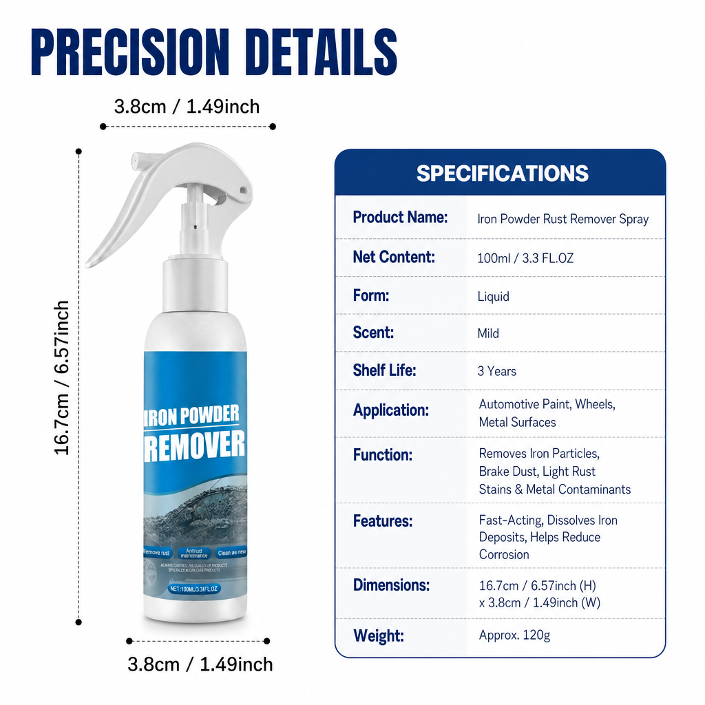 Iron Powder Rust Remover Spray
