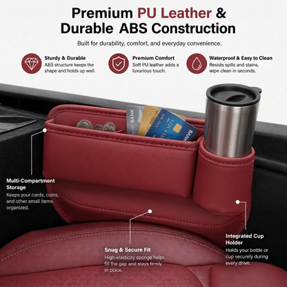 Car Leather Cup Holder Gap Bag