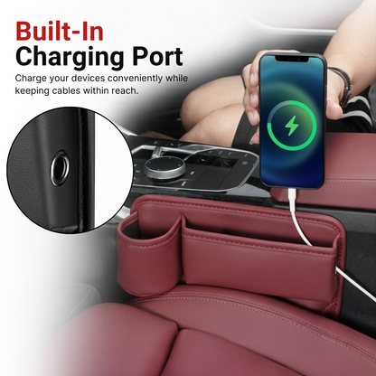 Car Leather Cup Holder Gap Bag