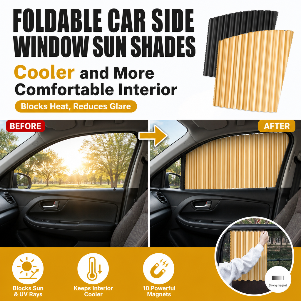 Foldable Car Side Window Sun Shades (2 PCS) PRO