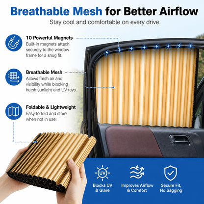 Foldable Car Side Window Sun Shades (2 PCS) PRO