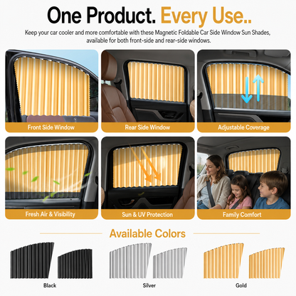 Foldable Car Side Window Sun Shades (2 PCS) PRO