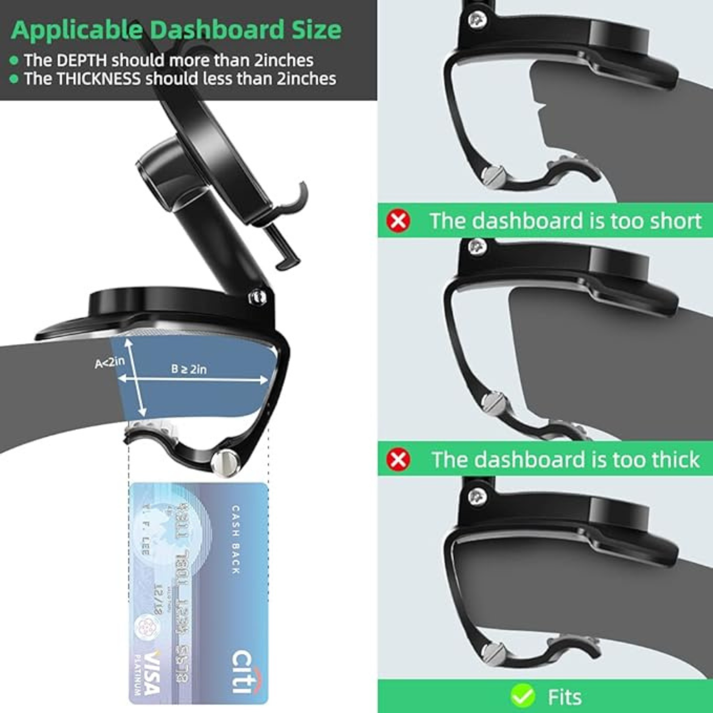 Universal Clip Dashboard Car Phone Holder