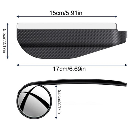 Car Blind Spot Mirror Set with Rain Shield (2 PCS)