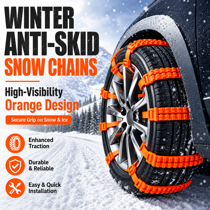 Winter Anti-Skid Snow Chains for Car & Motorcycle (5 PCS)