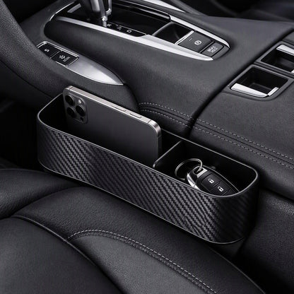 Car Seat Gap Storage Box in use