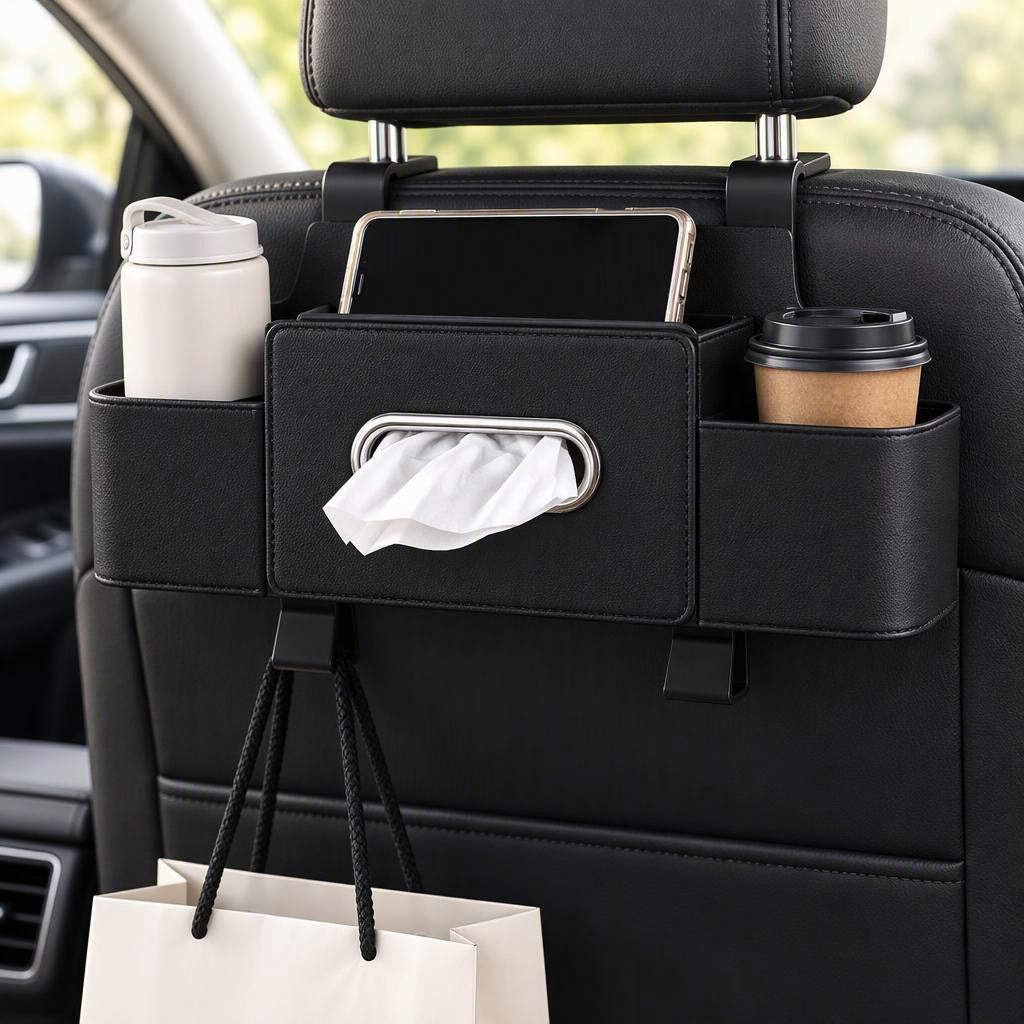 Multi-functional Car Seat Back Storage Box at home